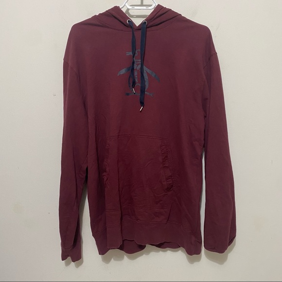 An Original Penguin Burgundy Graphic Hoodie Size XXL - Picture 5 of 10